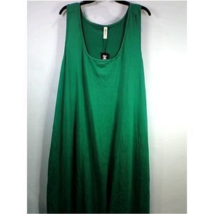 24seven Womens SATA Regular Sleeveless Casual Dress, Green, Size 3X-Large